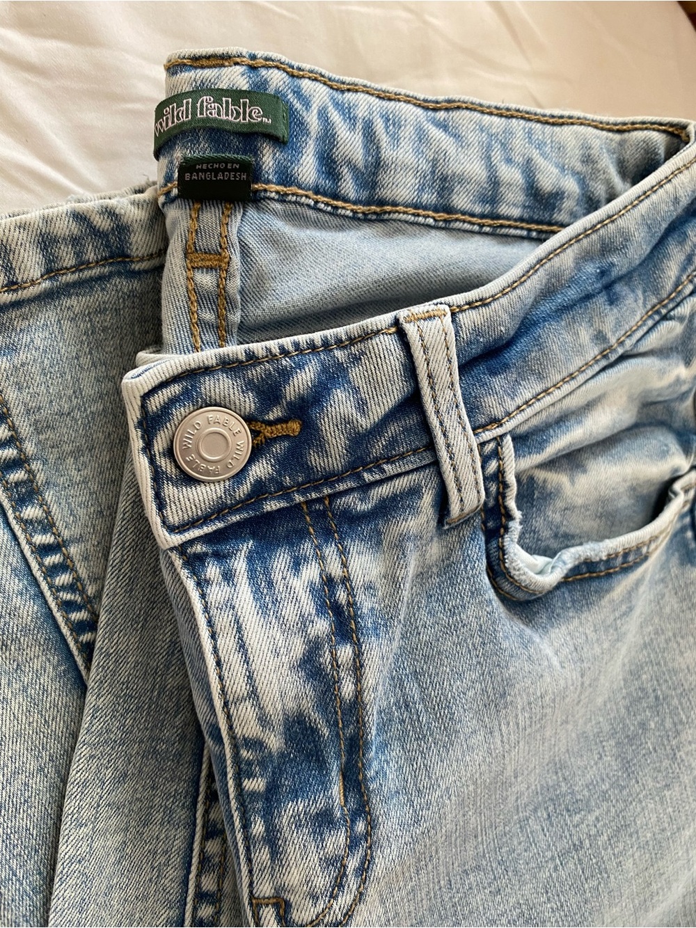 wild fable Light Blue Tie-Dye Flared Jeans